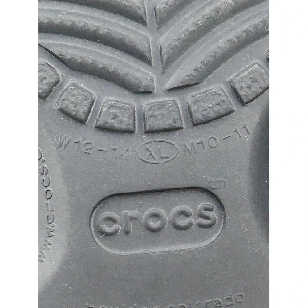 Crocs Classic‎ Clogs Black Mens 10-11 Womens 12-14 XL Slip On Comfort Shoes